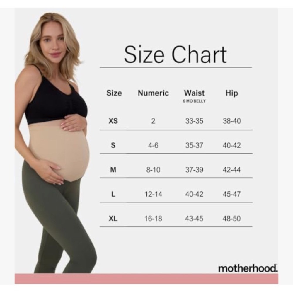 NWT Motherhood Maternity Leggings Olive Green Full Panel Small Size S - Picture 4 of 9